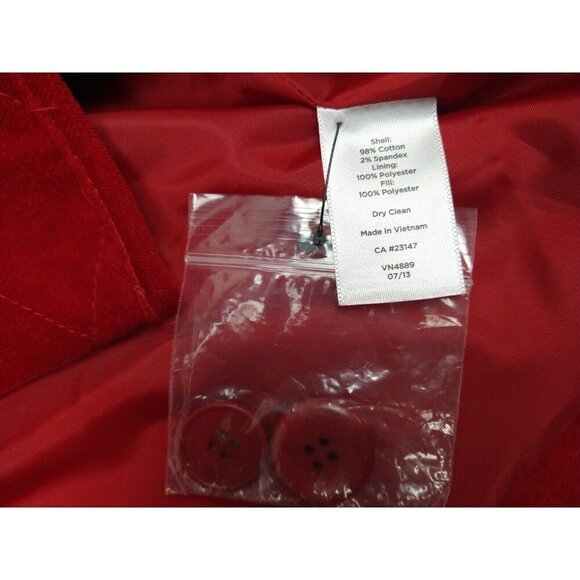 Talbots Petites Jacket Womens 10P Scarlet Red Velvet Kate Fit Button Blazer - Picture 6 of 9